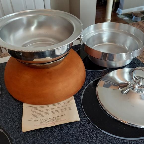 Vintage MCM Chafing Dish - Picture 3 of 12